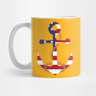 Red, White and Blue Anchor. Mug